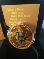 Niue. 2 Dollars 2022 Bitcoin Cyber Orange, 1 Oz (.999)