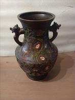 Vaas - Emaille, Messing - China - Chinese Enamel Vase, Antiek en Kunst