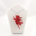 Koraal - Zilver - Oorbellen - Artigianato Italiano