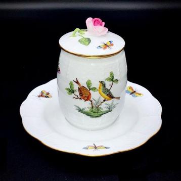 Herend - Jam Pot with Lid - Rothschild Bird Pattern - Pot