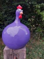 Statue, funny white balloon chicken - 58 cm - polyresine