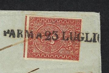 Italiaanse oude staten - Parma 1855/1853 - 25c Bruno Rosso