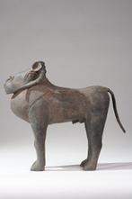 Een bronzen beeld - Benin - Nigeria, Antiek en Kunst