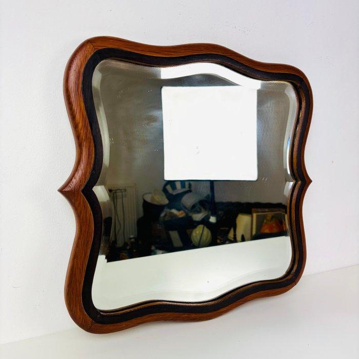 Spiegel- Antieke Rococco stijl geslepen spiegel - Glas, Hout, Antiek en Kunst, Curiosa en Brocante