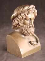 Antieke - Buste, Asklepios - 15 cm - Brons, Antiek en Kunst