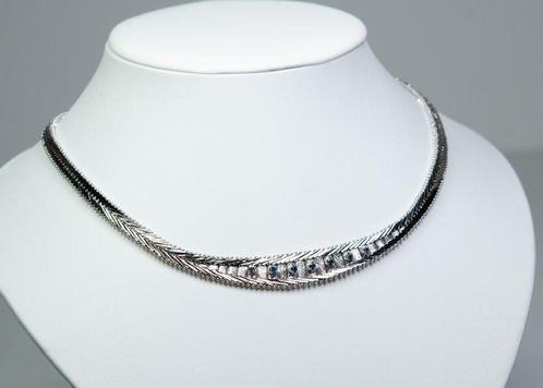 Sans Prix de Réserve - Collier 835 Argent - 0,35 ct Saphir, Handtassen en Accessoires, Kettingen