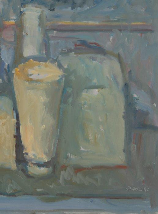 Antoon van Bakel (1930-2009) - Stilleven met flessen en, Antiek en Kunst, Kunst | Schilderijen | Klassiek