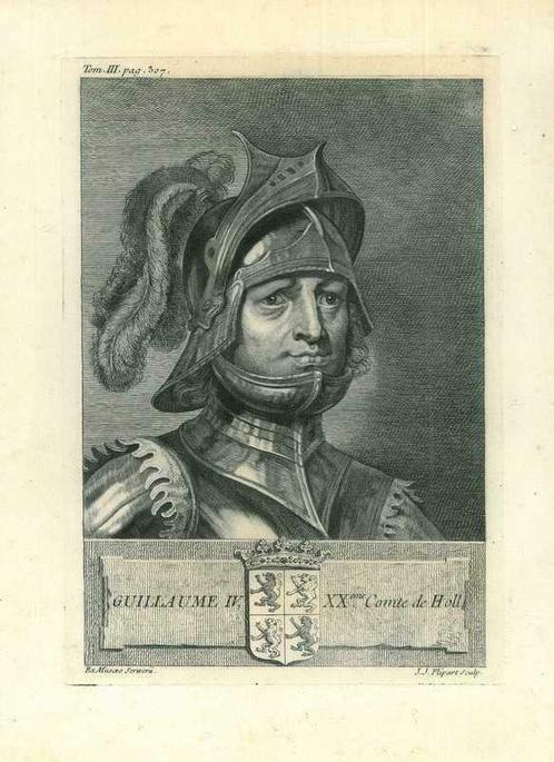 Portrait of William II, Count of Hainaut, Antiquités & Art, Art | Eaux-fortes & Gravures