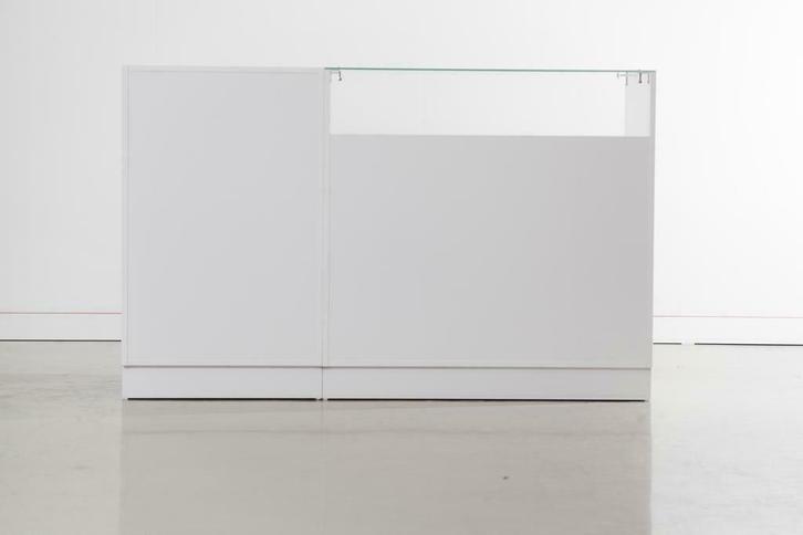 *TIP*  toonbank opstelling met vitrineglas 160 cm breed en, Zakelijke goederen, Kantoor en Winkelinrichting | Winkel en Inventaris