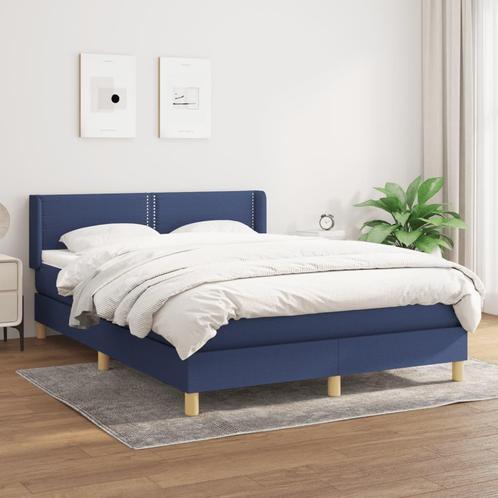 vidaXL Sommier à lattes de lit avec matelas Bleu 140x200, Maison & Meubles, Chambre à coucher | Lits, Neuf, Envoi