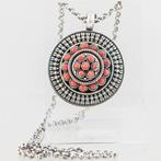 Zilver - Ketting met hanger - Koraal - Amulet, Antiek en Kunst