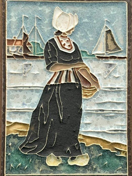 Tegel - De Porceleyne Fles, Delft - 1950-1960 - Cloisonné, Antiek en Kunst, Antiek | Glaswerk en Kristal