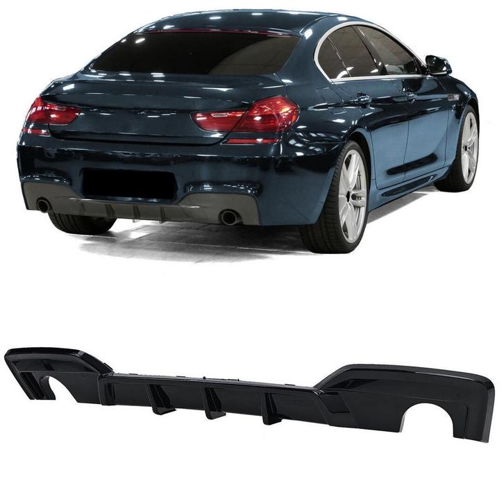Diffuser Glans Zwart BMW 6 Serie F06 F12 F13 B9767, Auto-onderdelen, Carrosserie, Nieuw, BMW, Achter