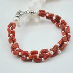 Bloedkoraal - Zilver - Armband - CORALLO MEDITERRANEO, Antiek en Kunst