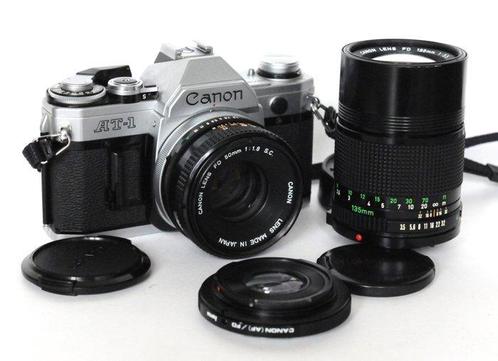Canon AT-1 + FD 50mm f1.8 + 135mm f3.5, Audio, Tv en Foto, Fotocamera's Analoog