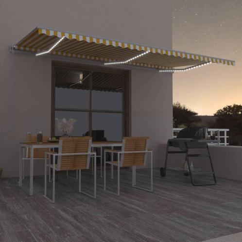 vidaXL Luifel automatisch met LED en windsensor 600x350 cm, Tuin en Terras, Zonneschermen, Nieuw, Verzenden