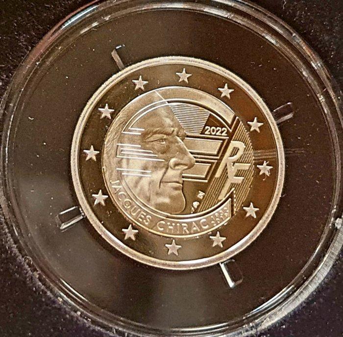 France. 2 Euro - 2022 + 2023 - Jacques Chirac + Rugby -, Postzegels en Munten, Munten | Europa | Euromunten