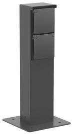 Niko Hydro Buiten Dubbele Stopcontact Tuinpost IP55 Zwart, Doe-het-zelf en Bouw, Elektriciteit en Kabels, Verzenden, Nieuw