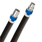 Coax Kabel - TV kabel - 1 meter - Zwart - TV Coax Kabel -, Doe-het-zelf en Bouw, Elektriciteit en Kabels, Nieuw