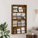 vidaXL Tijdschriftenrek 2 pcs Rook Eiken 80 x 12 x 70 cm, Huis en Inrichting, Woonaccessoires | Krantenbakken en Lectuurbakken