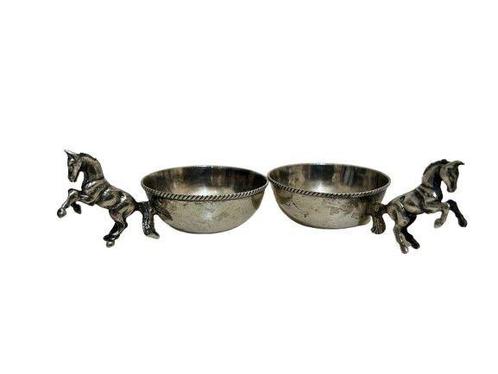 Miniatuur figuur - Saleiro e Pimenteiro prata 800  (2) -, Antiek en Kunst, Antiek | Zilver en Goud