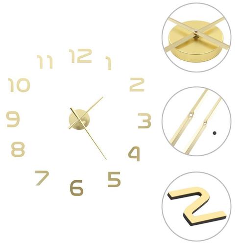 XXL Wandklok Goud met 40% Korting! DIY Topdeal v. Jonge G..., Huis en Inrichting, Woonaccessoires | Klokken, Analoog, Nieuw, Wandklok