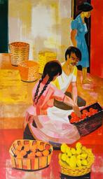 Georges-Lambert (1919-1998) - Marché mexicain - Lithographie