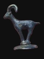 Oud-Romeins Brons Stunning & Rare Ibex Statue, Antiek en Kunst