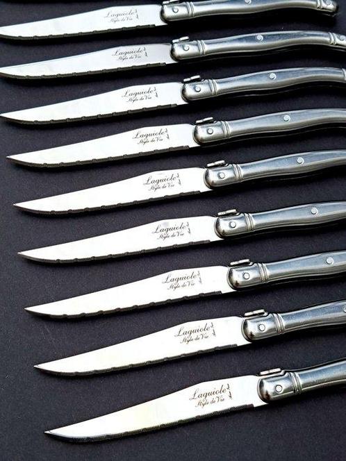 Laguiole - Roestvrij Staal - 12 steak messen - met, Antiek en Kunst, Antiek | Keukengerei