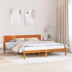 vidaXL Bedframe Wax Bruin 200x200 cm Massief Grenen Hout, Verzenden, Nieuw