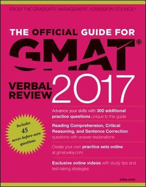 The Official Guide for GMAT Verbal Review 2017 with Online, Boeken, Overige Boeken, Gelezen, Verzenden