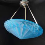 degue - Lamp - Glas, vernikkeld koper, Antiek en Kunst
