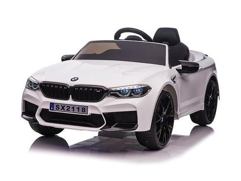 BMW M5, Leder zitje, Rubberen banden, Kinder Accu Auto!, Kinderen en Baby's, Speelgoed | Buiten | Accuvoertuigen, Ophalen of Verzenden