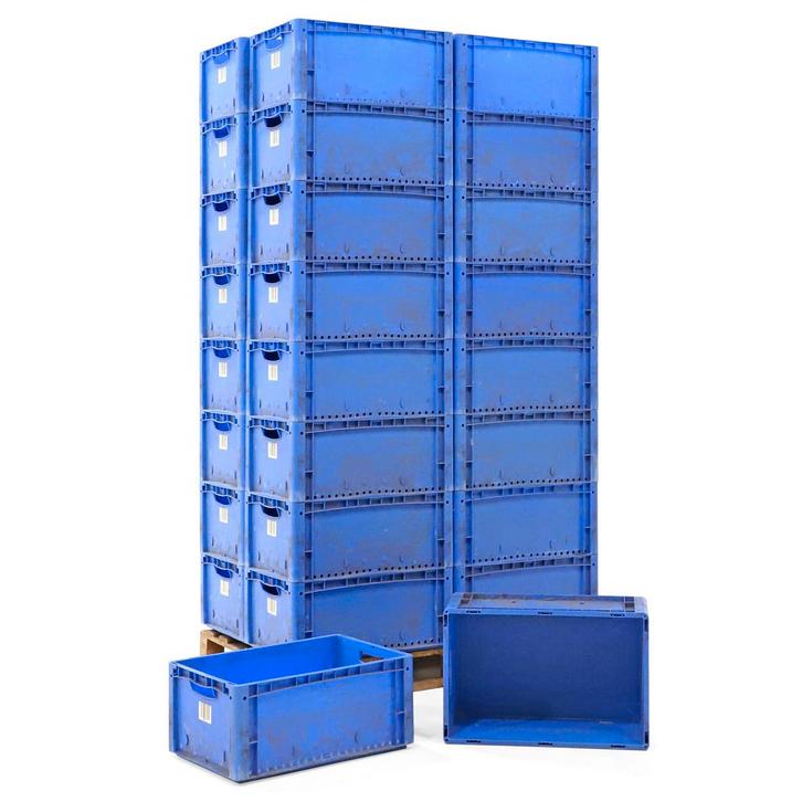 Gebruikte Euronorm stapelbakken alle wanden gesloten + open, Doe-het-zelf en Bouw, Kratten en Dozen, Gebruikt, Ophalen of Verzenden