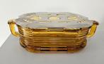 Val Saint Lambert - Rechaud - Amber - Art Deco - Persglas -