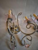 ideal lux - Lampe murale (2) - rvs, Cristal - Deux appliques, Antiek en Kunst