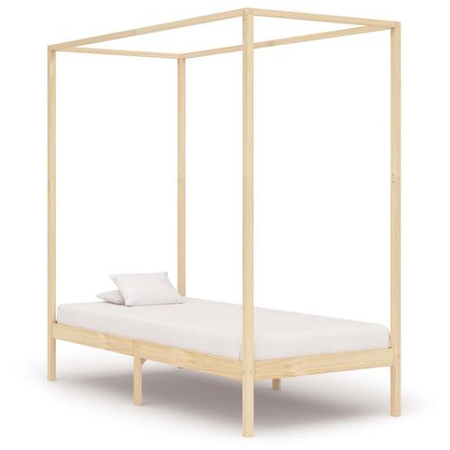 vidaXL Cadre de lit à baldaquin Bois de pin massif 100 x, Maison & Meubles, Chambre à coucher | Lits, Neuf, Envoi