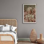 I_KONIQ - Nordic woman and pink flamingo in rococo style