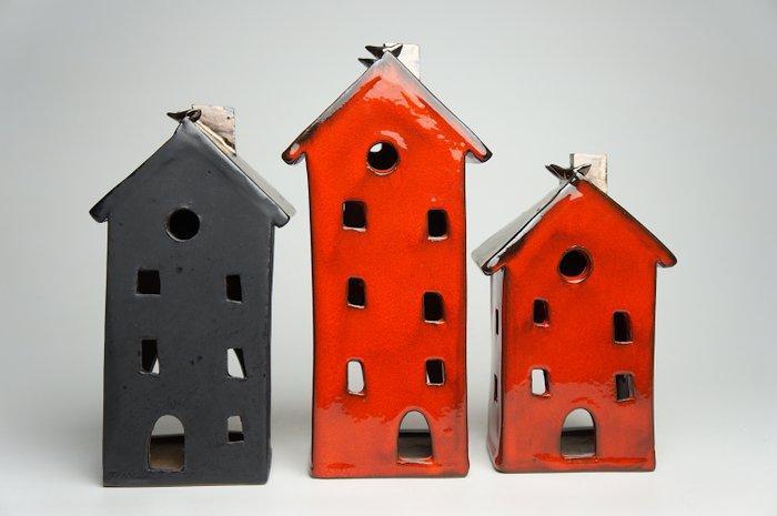 Urszula Despet - Kaarsenhouder (3) - Keramiek - Kersthuizen, Diversen, Kerst