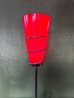 Lamp - Chroom, Glas - Rode spiraal lamp