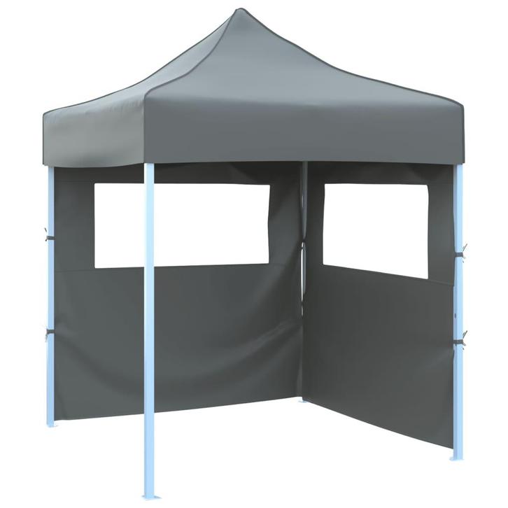 vidaXL Partytent met 2 zijwanden inklapbaar 2x2 m staal, Tuin en Terras, Partytenten, Nieuw, Verzenden