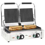 vidaXL Panini grill dubbel gegroefd 3600 W 57x30,5x20 cm, Verzenden, Nieuw