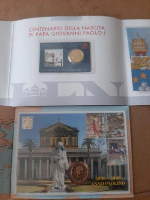 Vaticaan. 2 Euro / Coincard 2008/2012 (2 items)  (Zonder, Postzegels en Munten, Munten | Europa | Euromunten