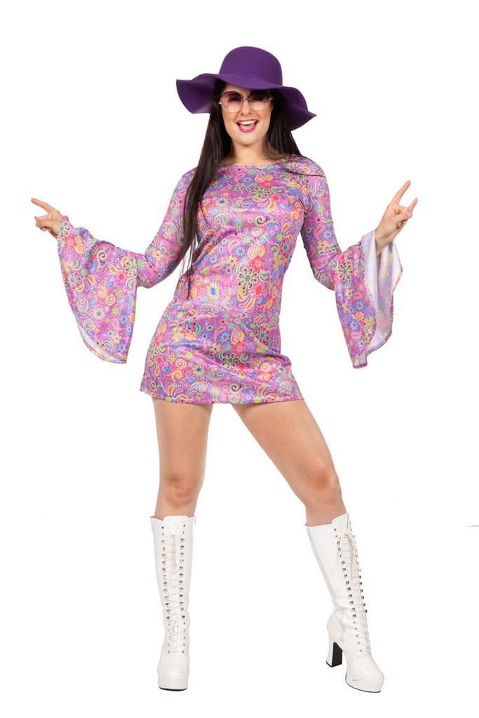 Hippie Jurkje Lila, Kleding | Dames, Carnavalskleding en Feestkleding, Nieuw, Verzenden