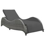 Rattan Ligzetel Antraciet met Kussen | Retour Deal | Wees..., Tuin en Terras, Verzenden, Nieuw, Rotan, Verstelbaar