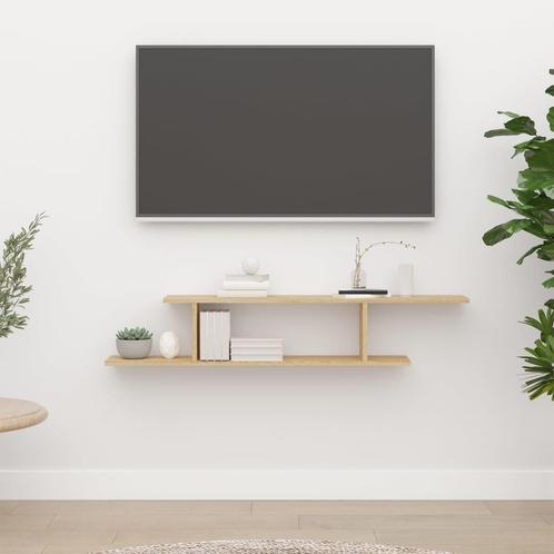 vidaXL Tv-wandschap 125x18x23 cm bewerkt hout sonoma, Huis en Inrichting, Kasten | Wandmeubels, Nieuw, Verzenden