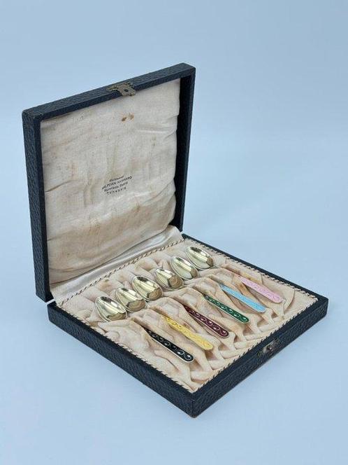 Lepeldoos (6) - .925 zilver - Theelichtjes van zilveren, Antiek en Kunst, Antiek | Zilver en Goud