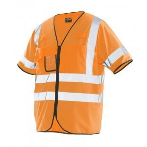 Jobman werkkledij workwear - 7598 vest high-vis  9 oranje, Doe-het-zelf en Bouw, Veiligheidskleding