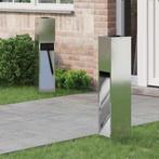 vidaXL Zonne LED Padverlichting 2 pcs Zilver Ge galvanized, Verzenden, Nieuw