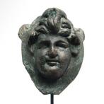 Oud-Grieks Brons Hoofd Pan, Antiquités & Art